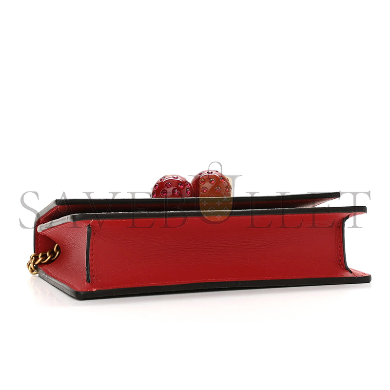 GUCCI GG SUPREME MINI CHERRY CHAIN BAG 481291 (16.5*9*4cm)